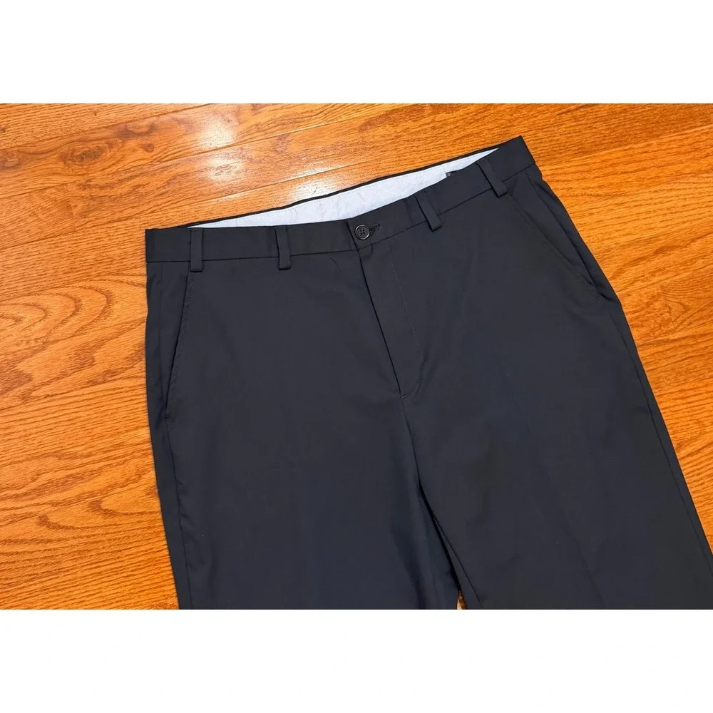 Brooks Brothers Dress Pants Mens 36x32 Navy Blue Flat Performance Polyester